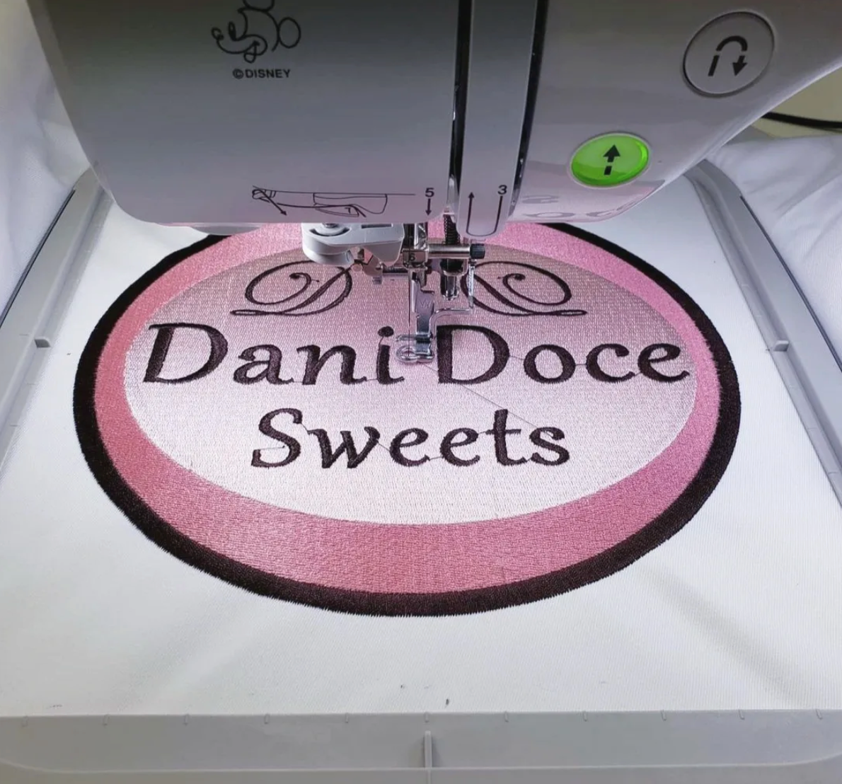 Logo embroidery for Dani Doce Sweets